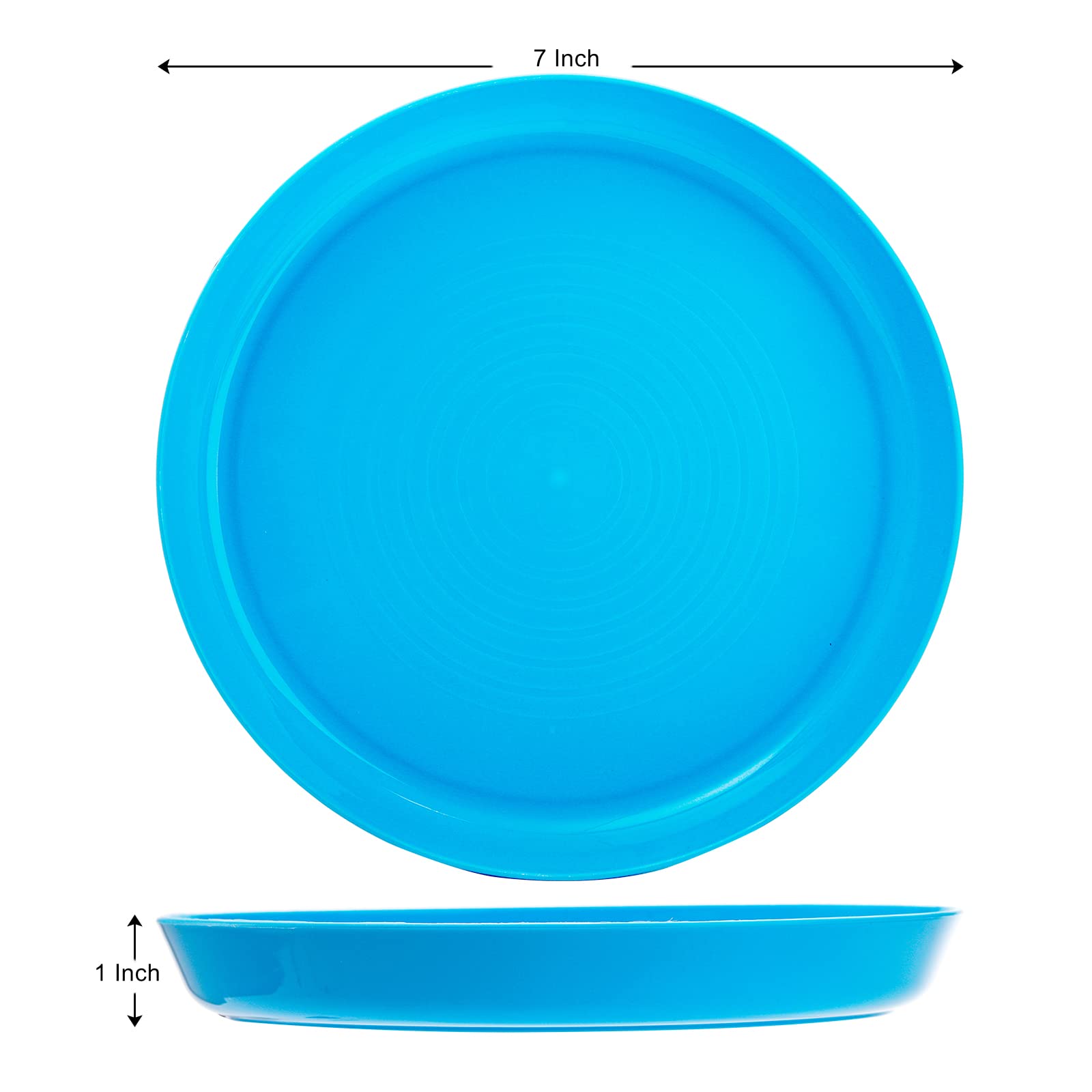 Frcctre unbreakable plastic plates in eight colors for daily use