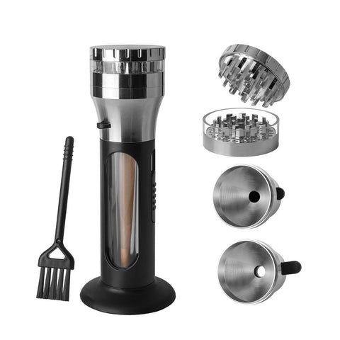 Free Boy 2-in-1 grinder with cone loader for quick, mess-free operation.