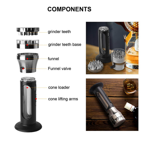 Free Boy cone filler pin switch controls fill amount and reduces waste.