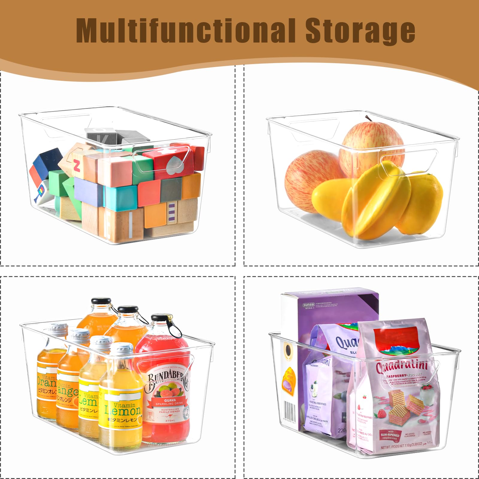 Freebat pantry organization bin helps tidy spices and snacks efficiently.