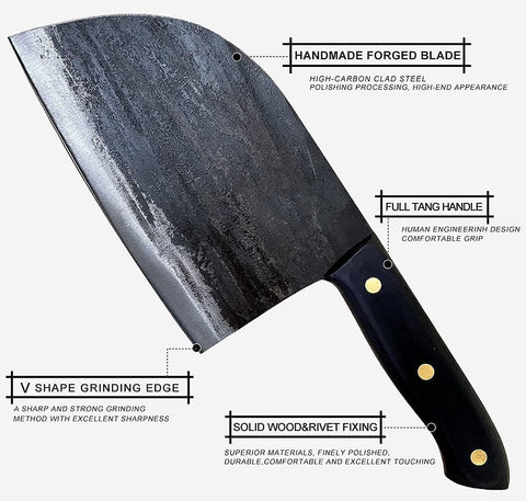 Freelander forged pattern on blade adds artisanal appeal.