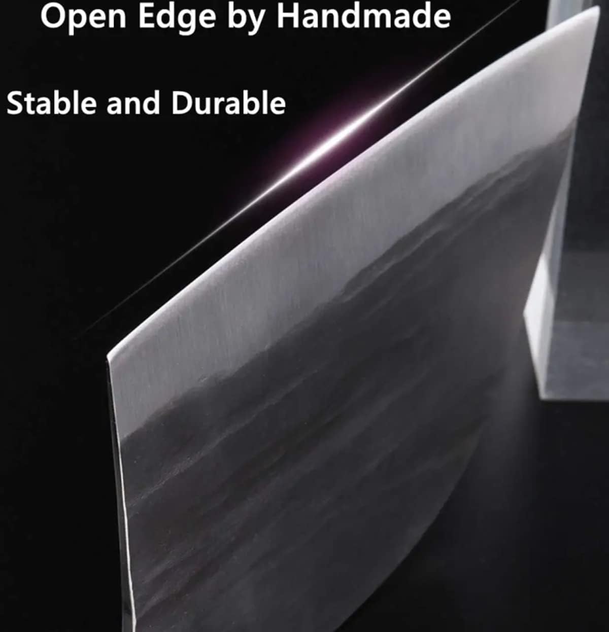 Ergonomic handle grip on Freelander knife enhances control during prep.