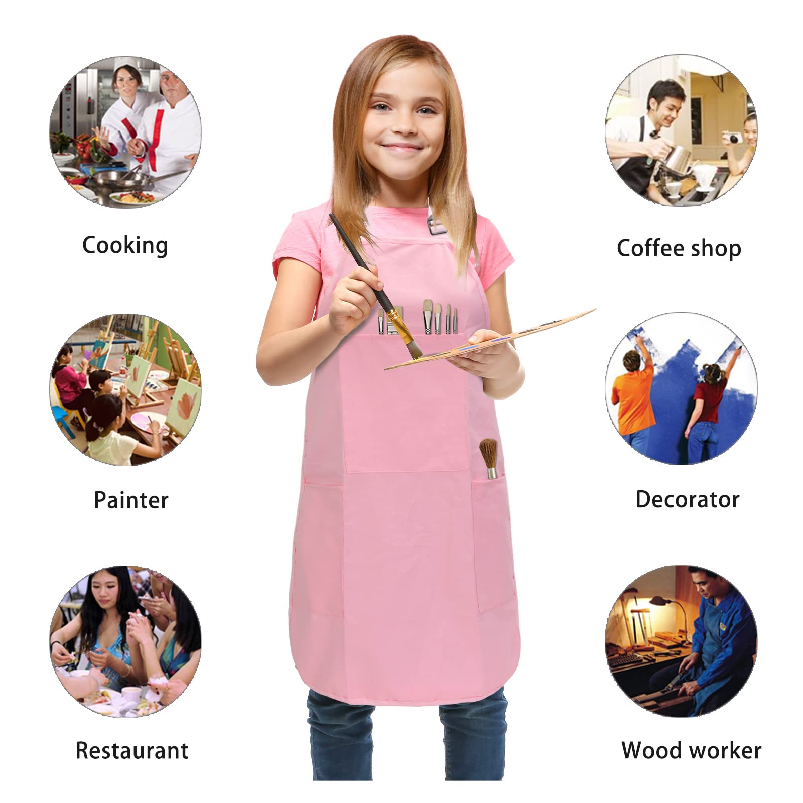 FreeNFond apron suited for crafting and painting activities with storage