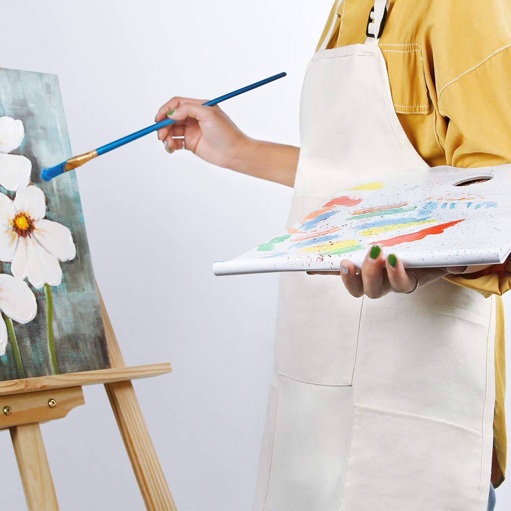 FreeNFond cotton canvas apron soft fabric and blank surface for crafts