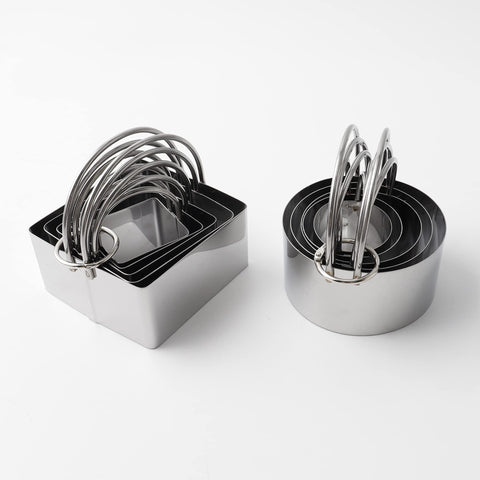 FREESHU cookie cutters round sizes for uniform cookies and precise results