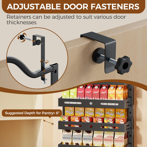Freexployer pantry organizer wall-mount setup demonstrates versatile placement