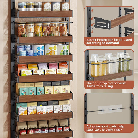 Freexployer heavy-duty anti-rust steel design supports up to 20 pounds per basket.
