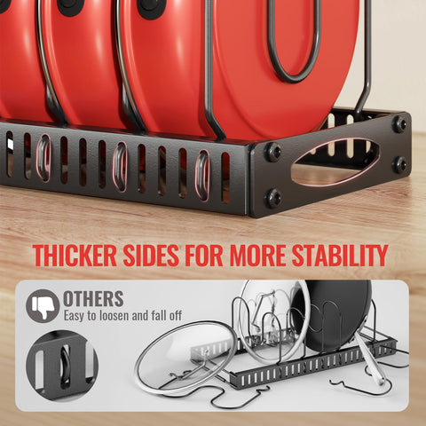 Freexployer lid organizer holder keeps lids neatly stacked and accessible