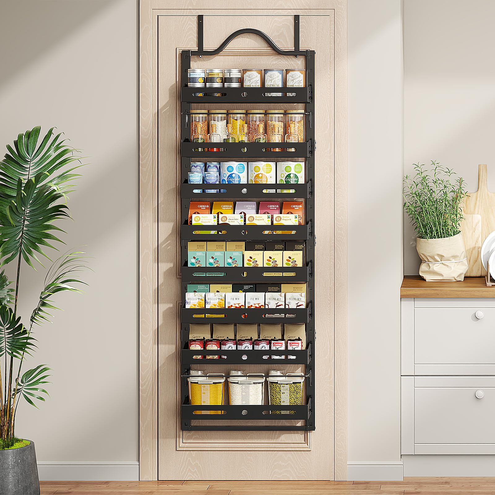 Freexployer stacked cans and spices illustrate organized pantry space