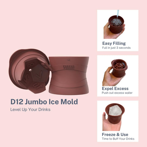 Freeze Forms D12 dice ice cubes wow guests at parties with a geeky display.