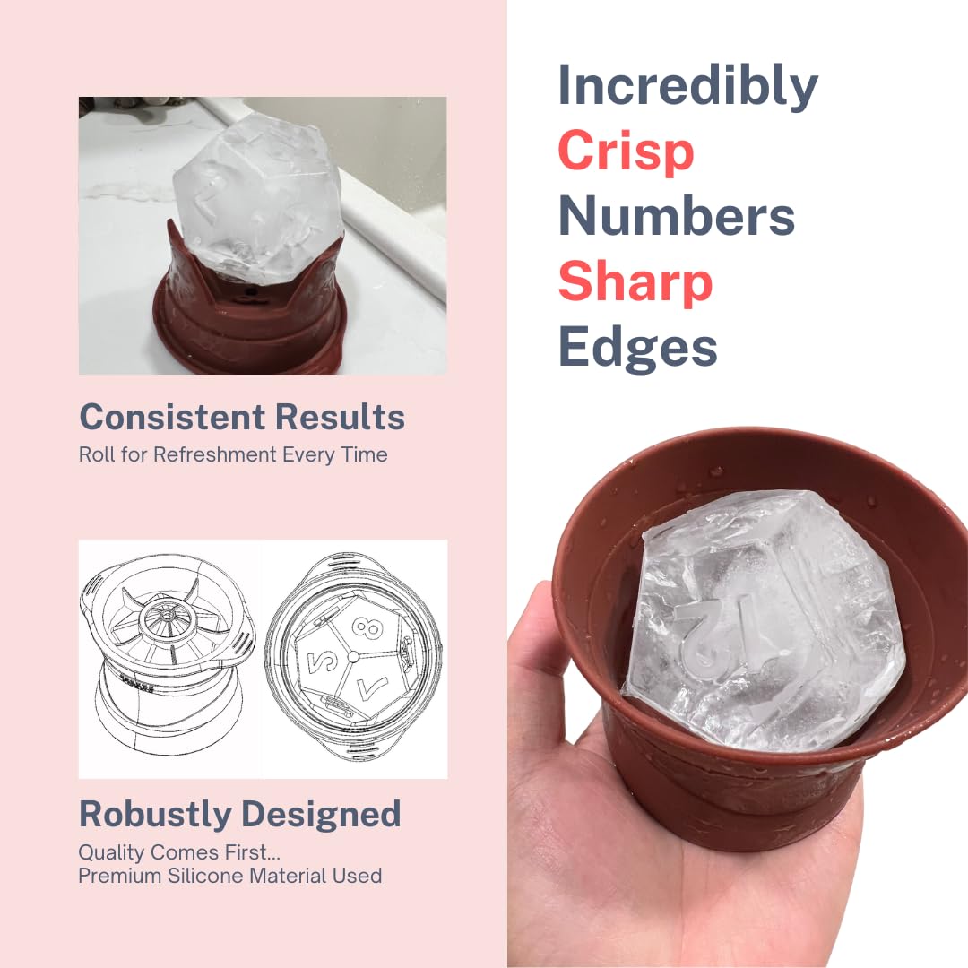 Freeze Forms D12 dice ice mold adds fantasy charm to beverages and game nights.