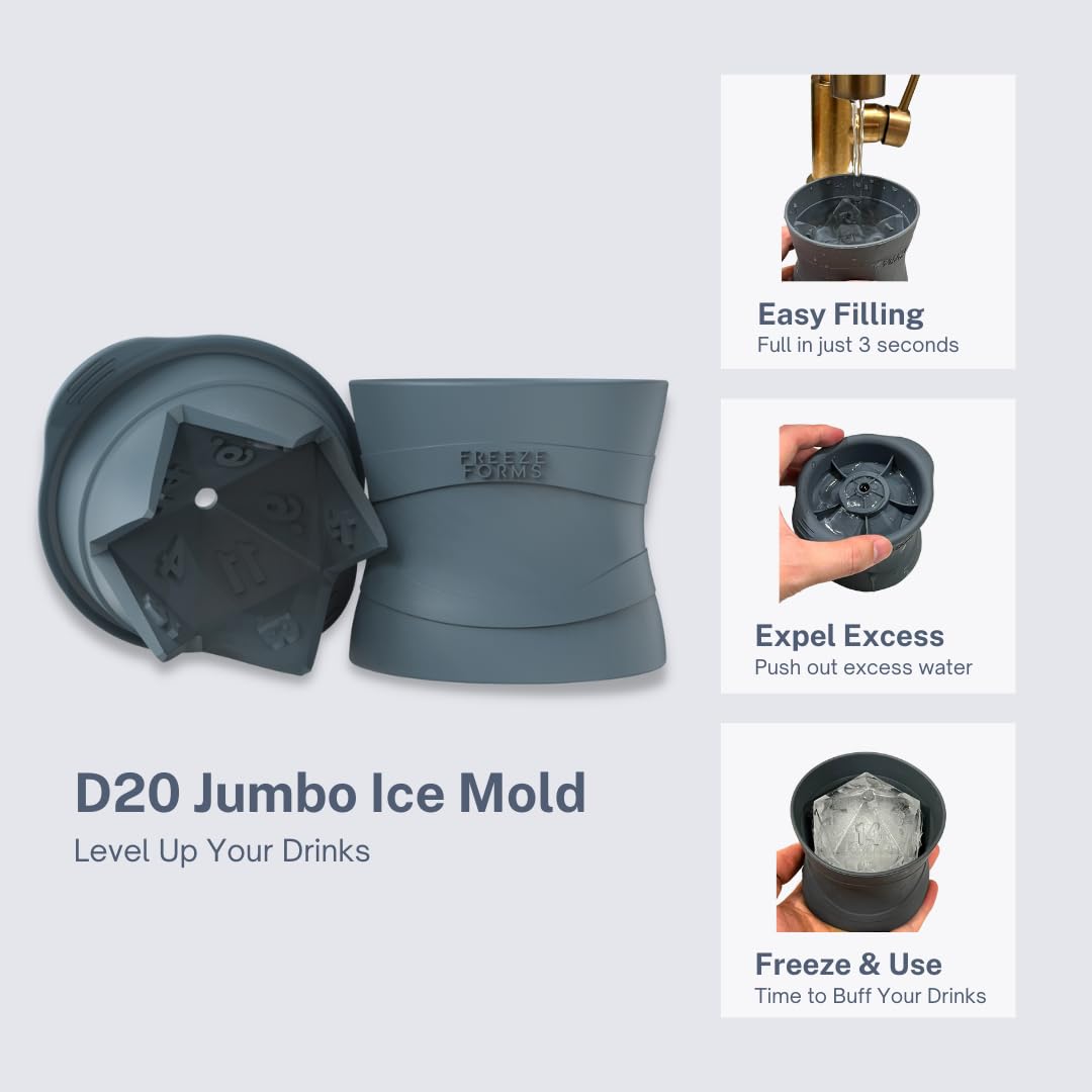 FREEZE FORMS game-night ice mold elevates drinks with playful geek-chic touch