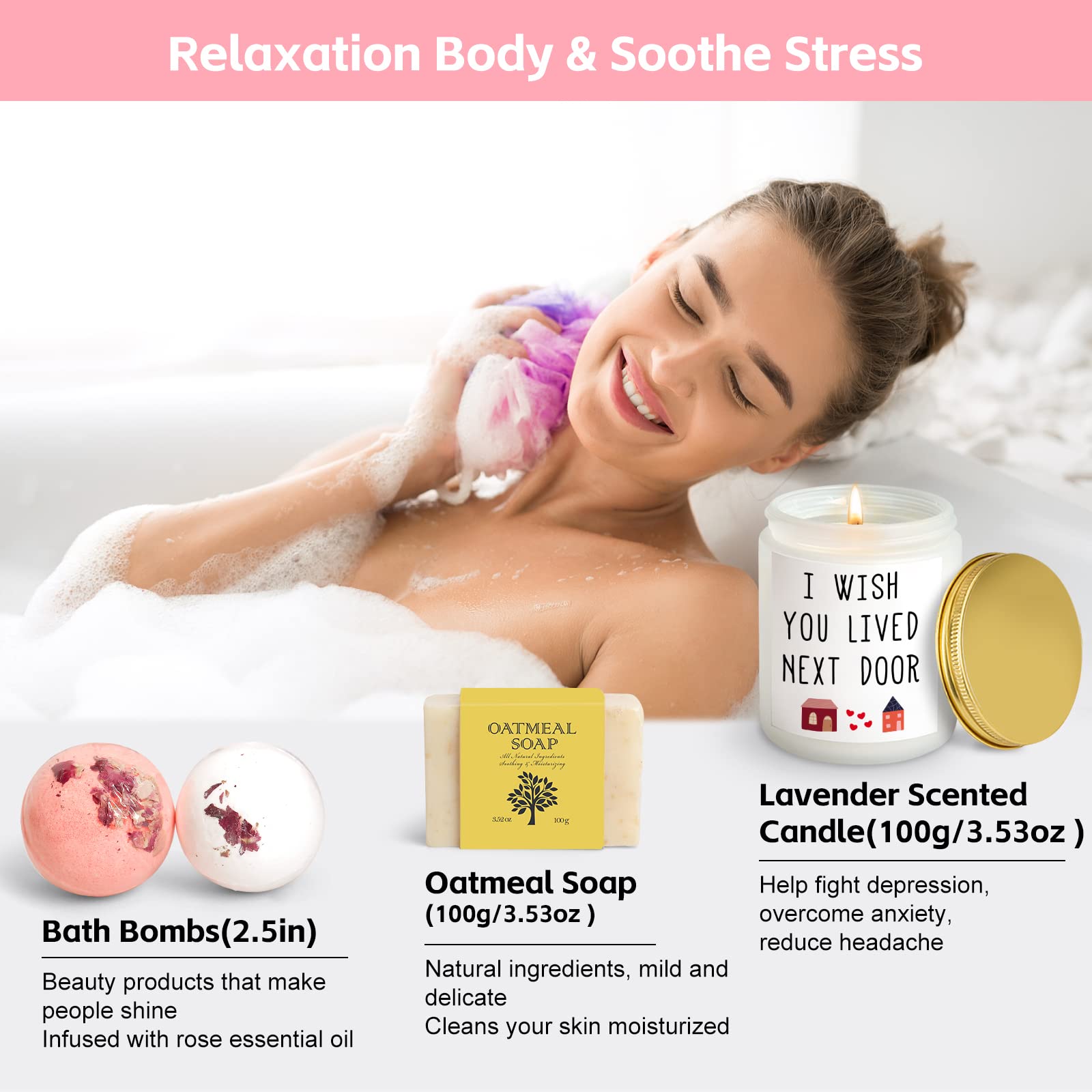 Frerdui bestie gift set bath bombs for spa like relaxation