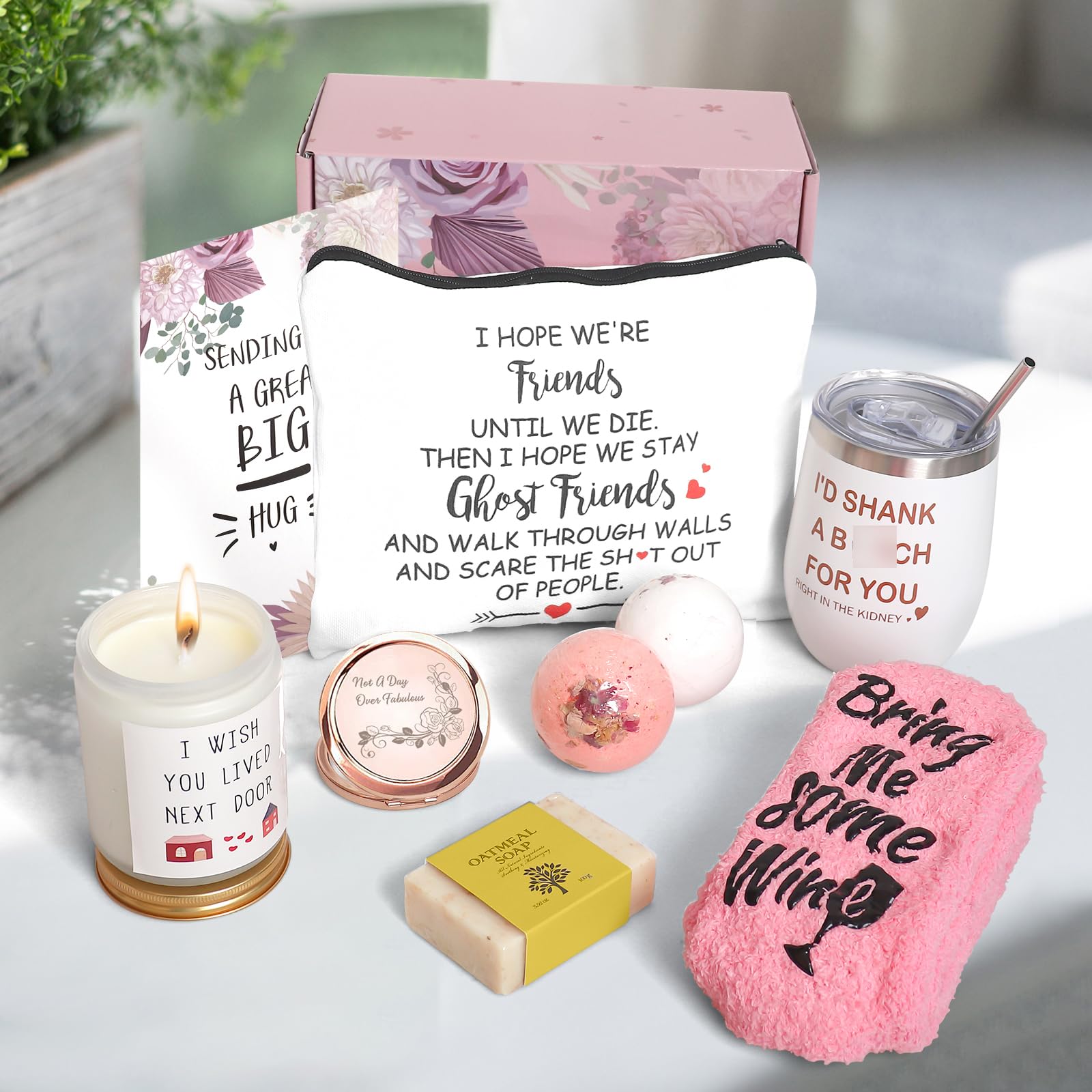 Frerdui bestie gift set makeup bag for organized on the go essentials