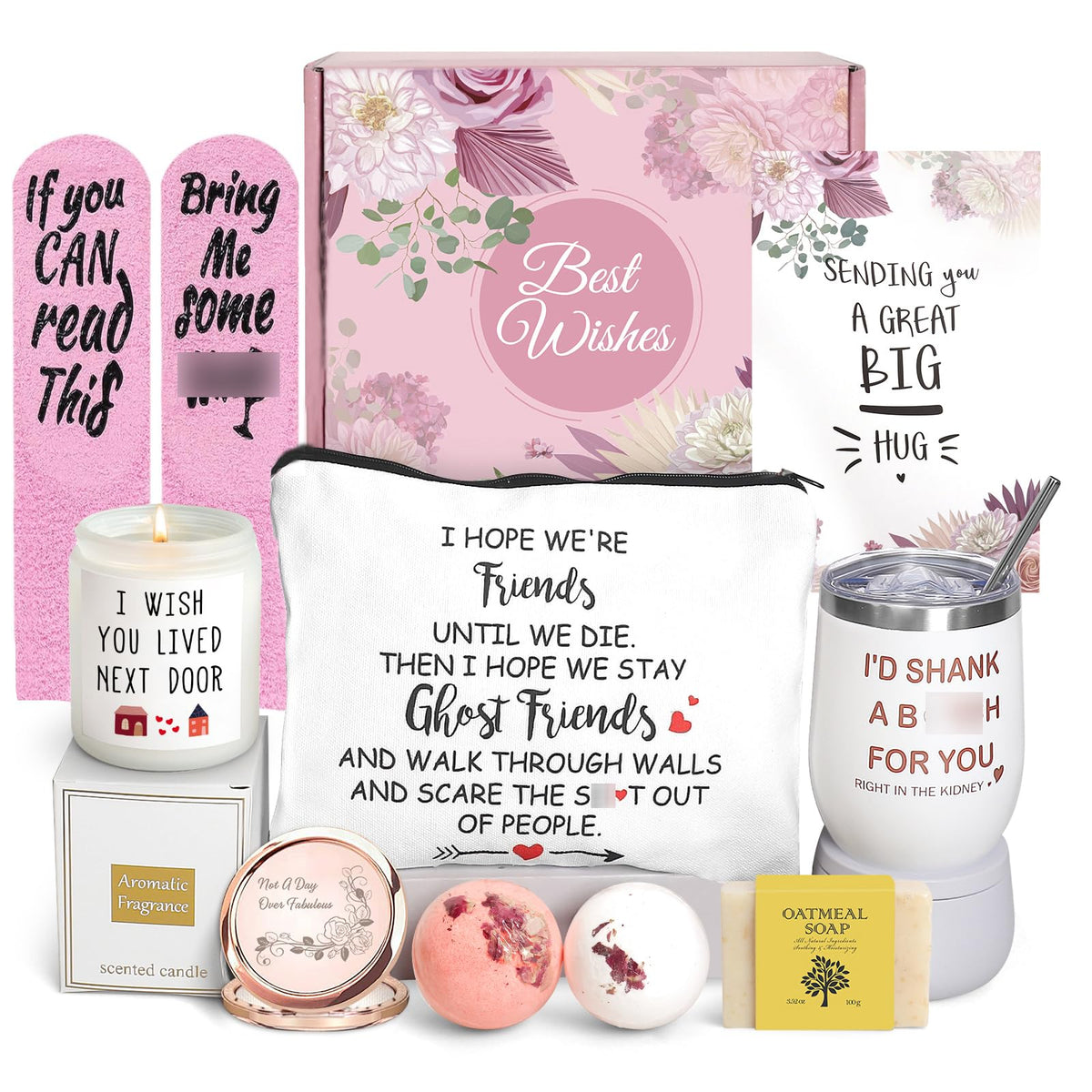 Frerdui bestie gift set tumbler with witty quotes for birthdays and coffee