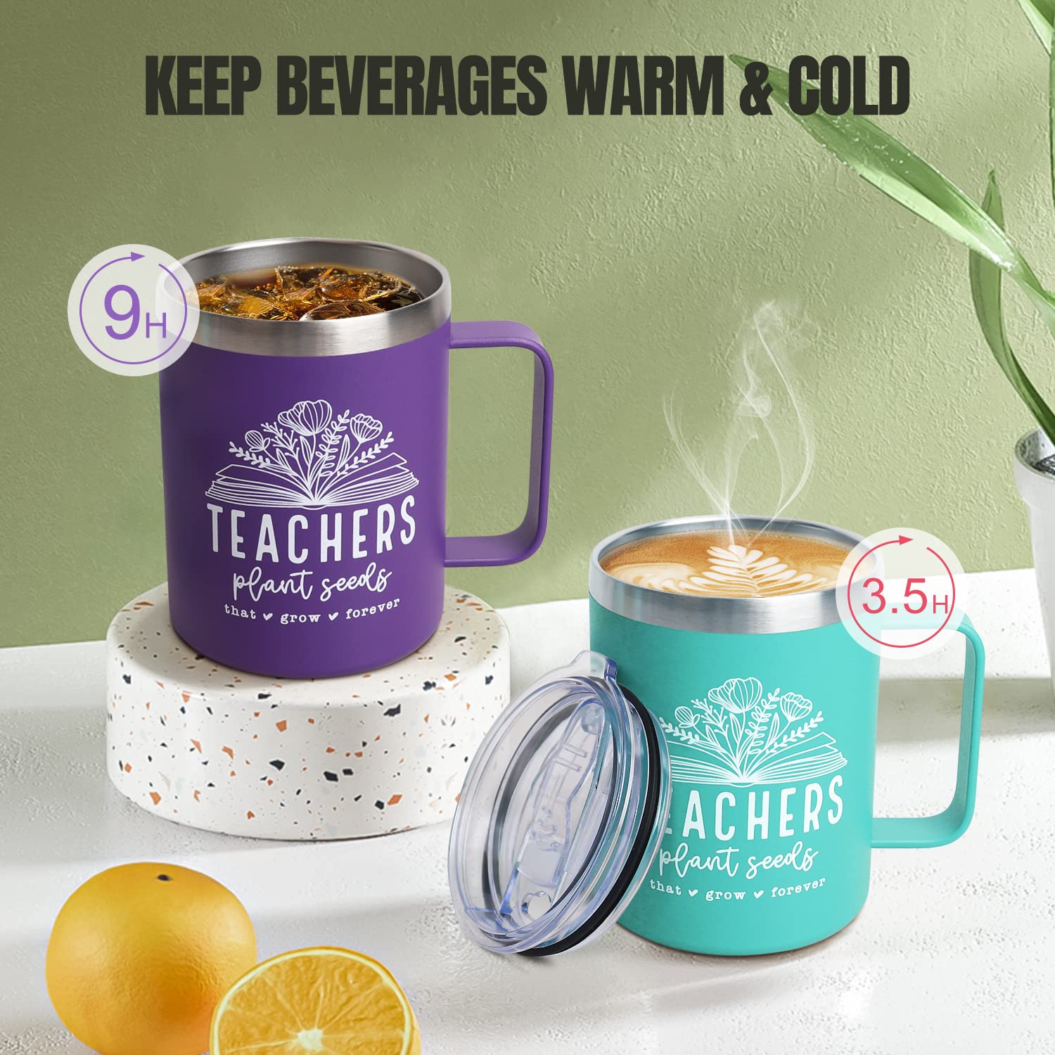 Frerdui double-wall vacuum insulation keeps drinks hot or cold longer.