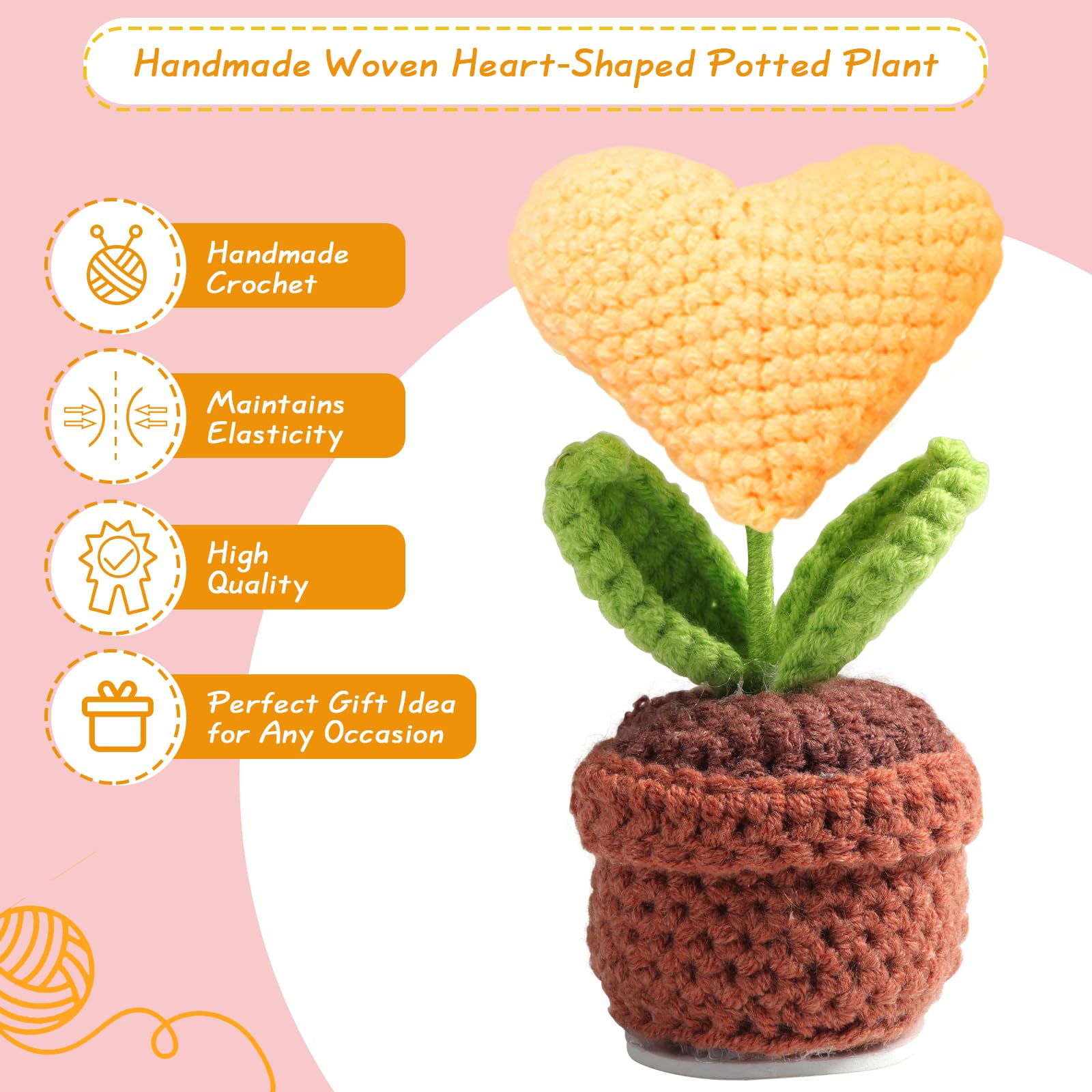 Frerdui handmade heart planter for a charming home touch