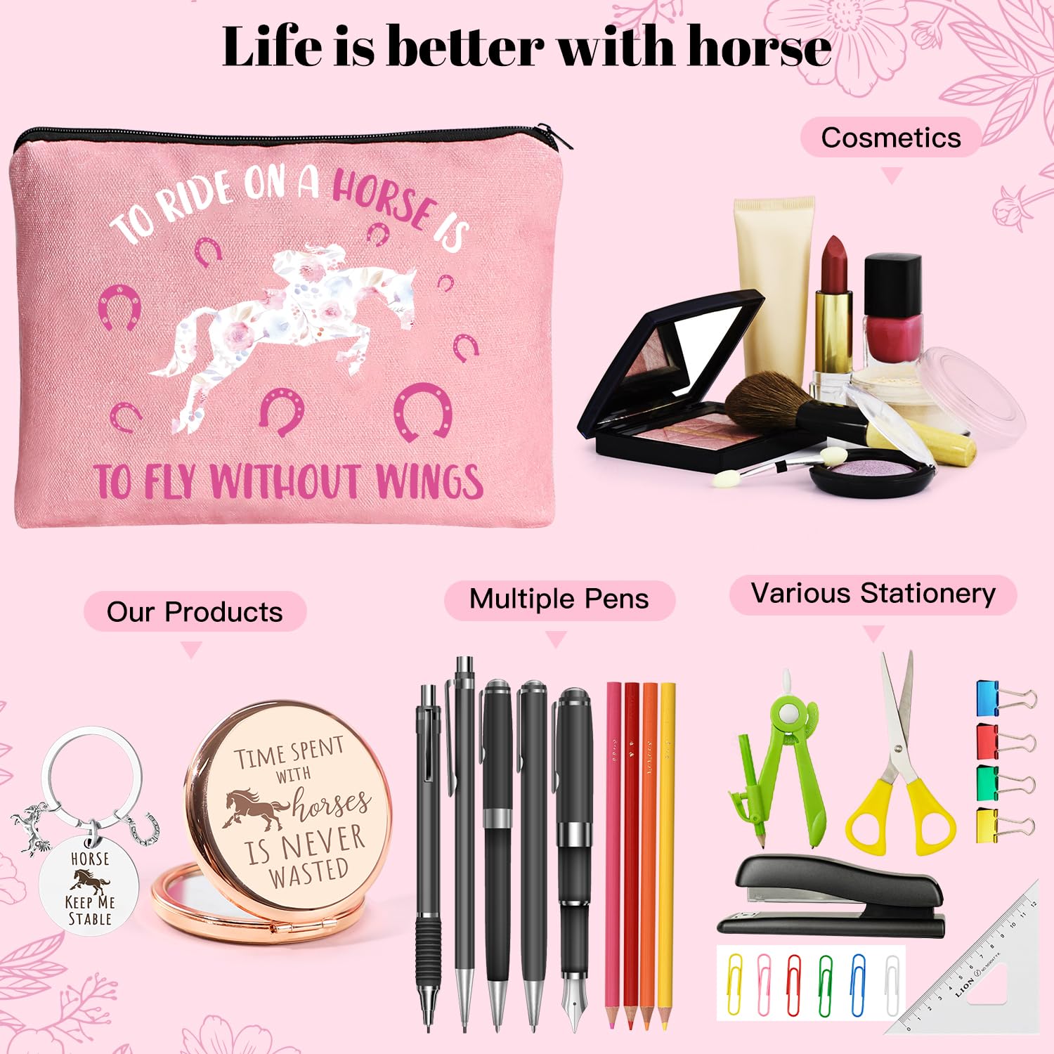 Frerdui horse socks featuring multiple poses for playful comfort.