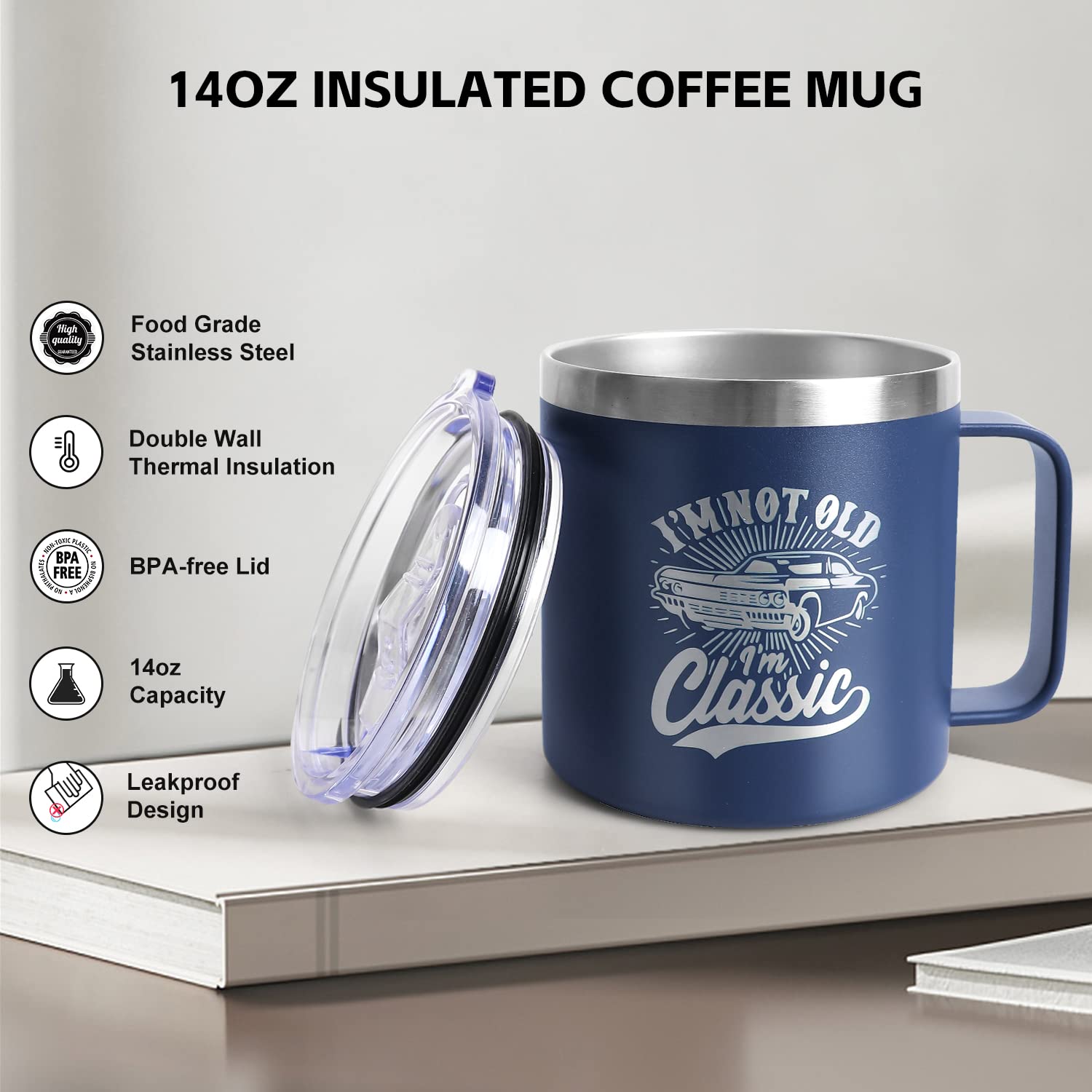 Frerdui Im not old Im classic slogan mug for playful gifting.