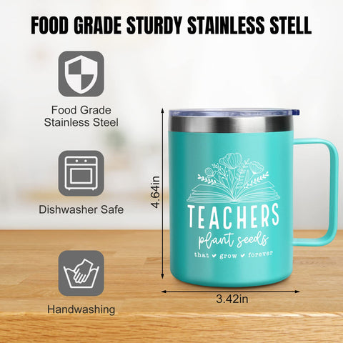 Frerdui indoor-outdoor use teacher mug suits many settings.