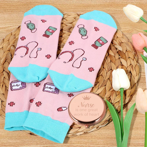 Frerdui soft cotton socks provide comfort during long shifts.