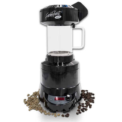 Fresh Roast SR800 front view showing compact design for home roasting.