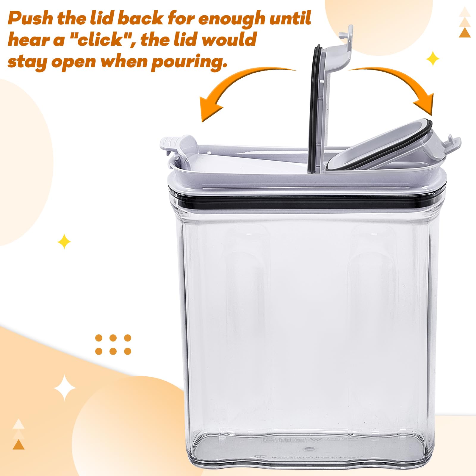 FreshKeeper ergonomic grips provide comfortable handling and secure pouring.