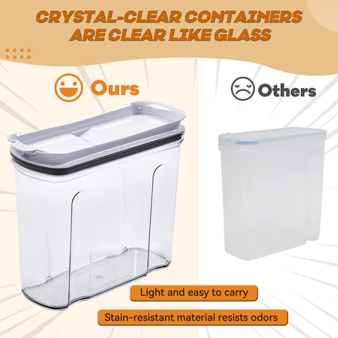FreshKeeper large capacity 4L/135oz containers maximize storage for bulk staples.