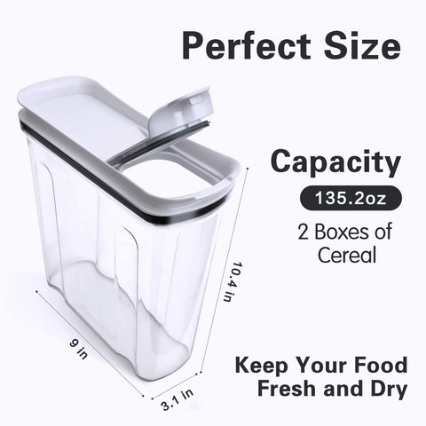 FreshKeeper multi-use storage for rice, pasta, flour and more keeps items organized.