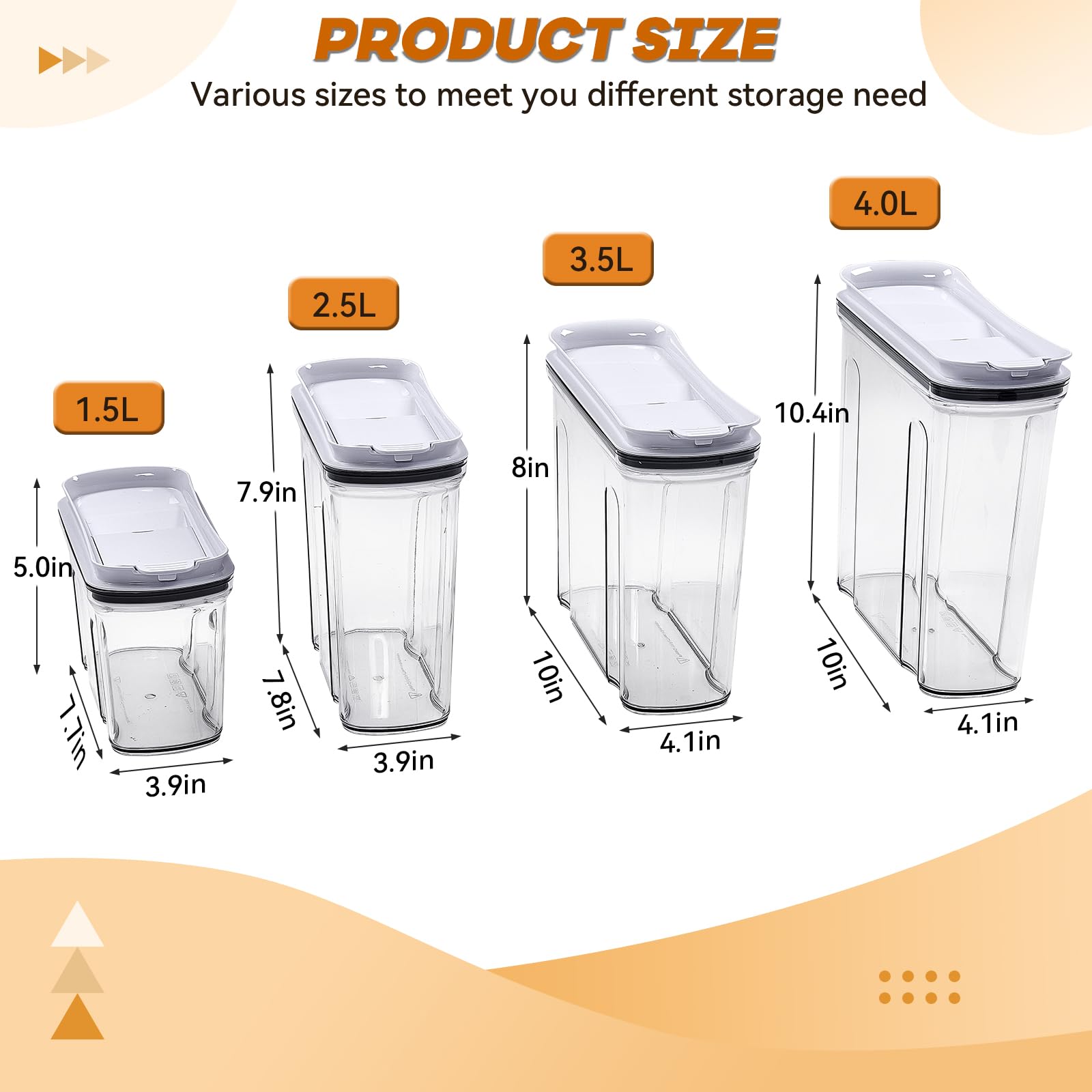 FreshKeeper odorless seal technology keeps pantry scents contained between uses.
