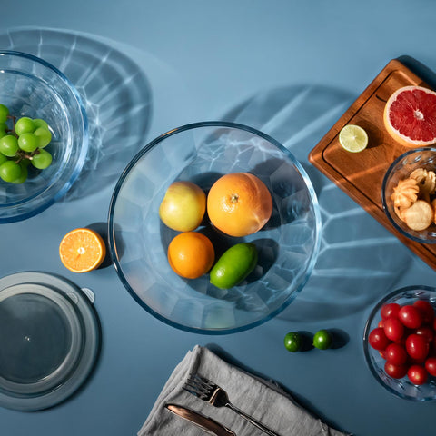Freshmage 0.8-quart diamond-pattern bowl for precise mixing and prep.
