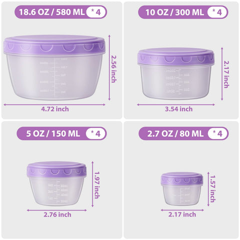 Freshmage 18-6oz meal prep containers ideal for portioned lunches