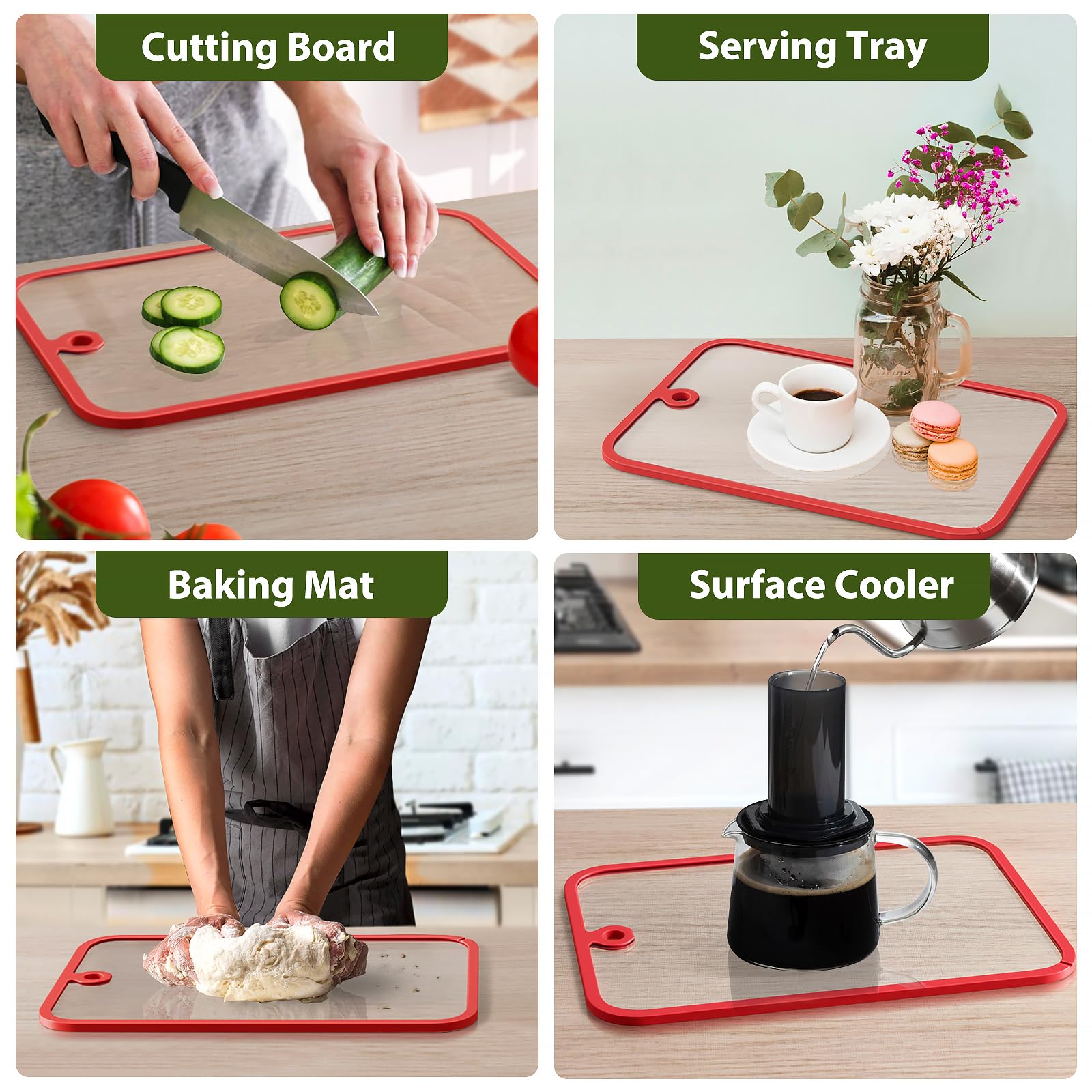 Freshmage clear surface resists stains and liquids for easy maintenance