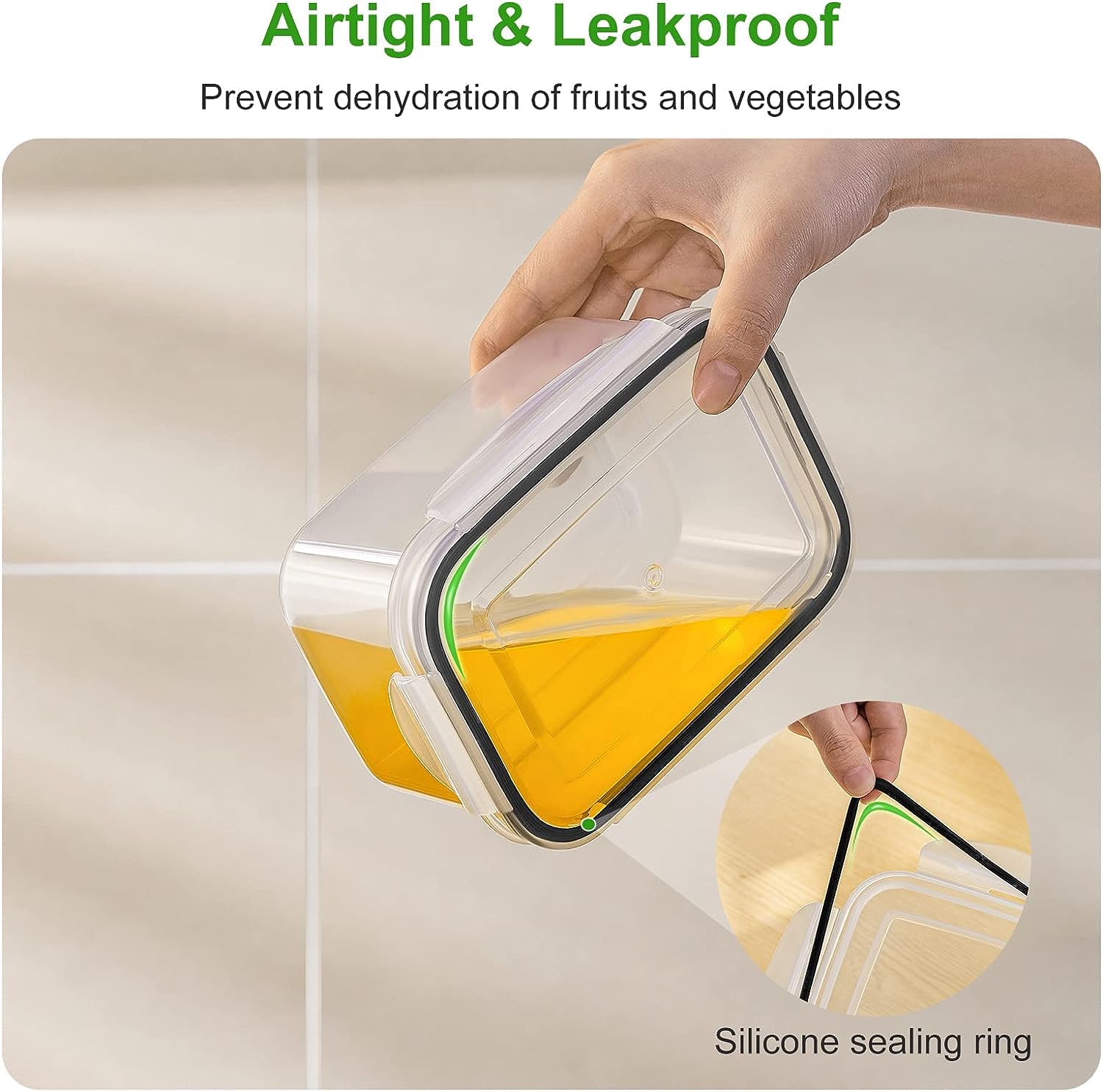 Freshmage dishwasher-safe fridge containers simplify cleanup after prep.