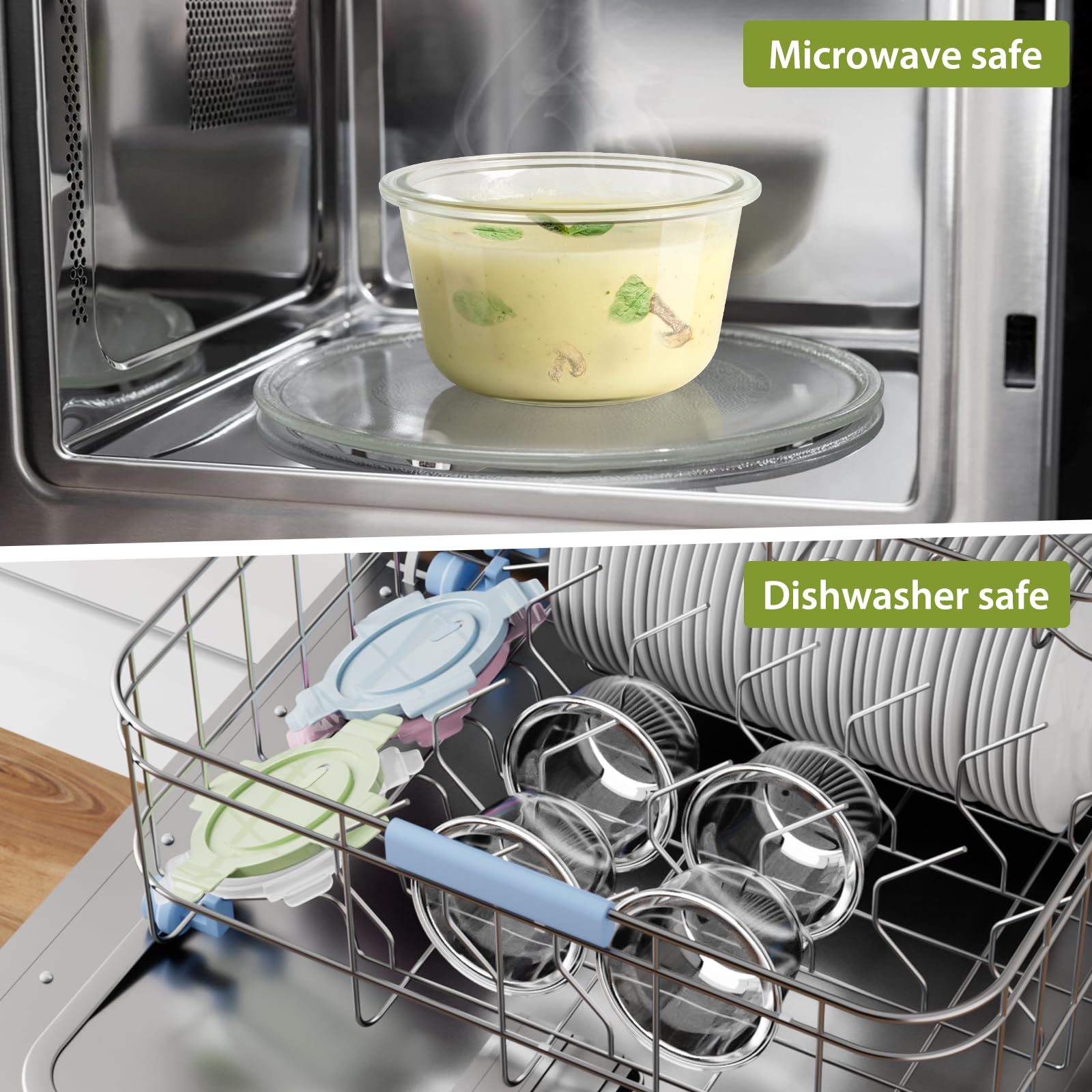 Freshmage dishwasher-safe glass container cleans quickly after busy days