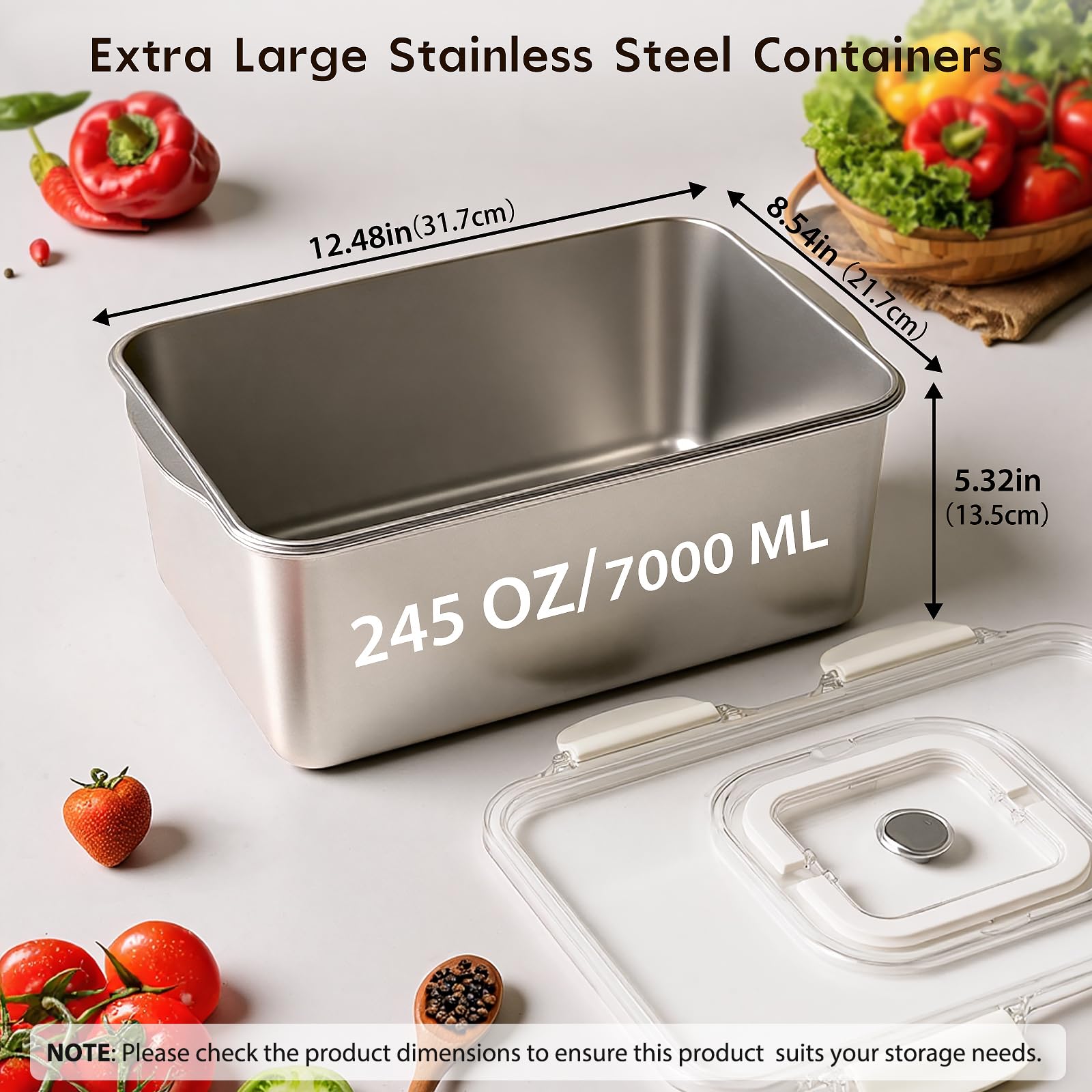 Freshmage extra-large roasting container ideal for turkey and family meals.