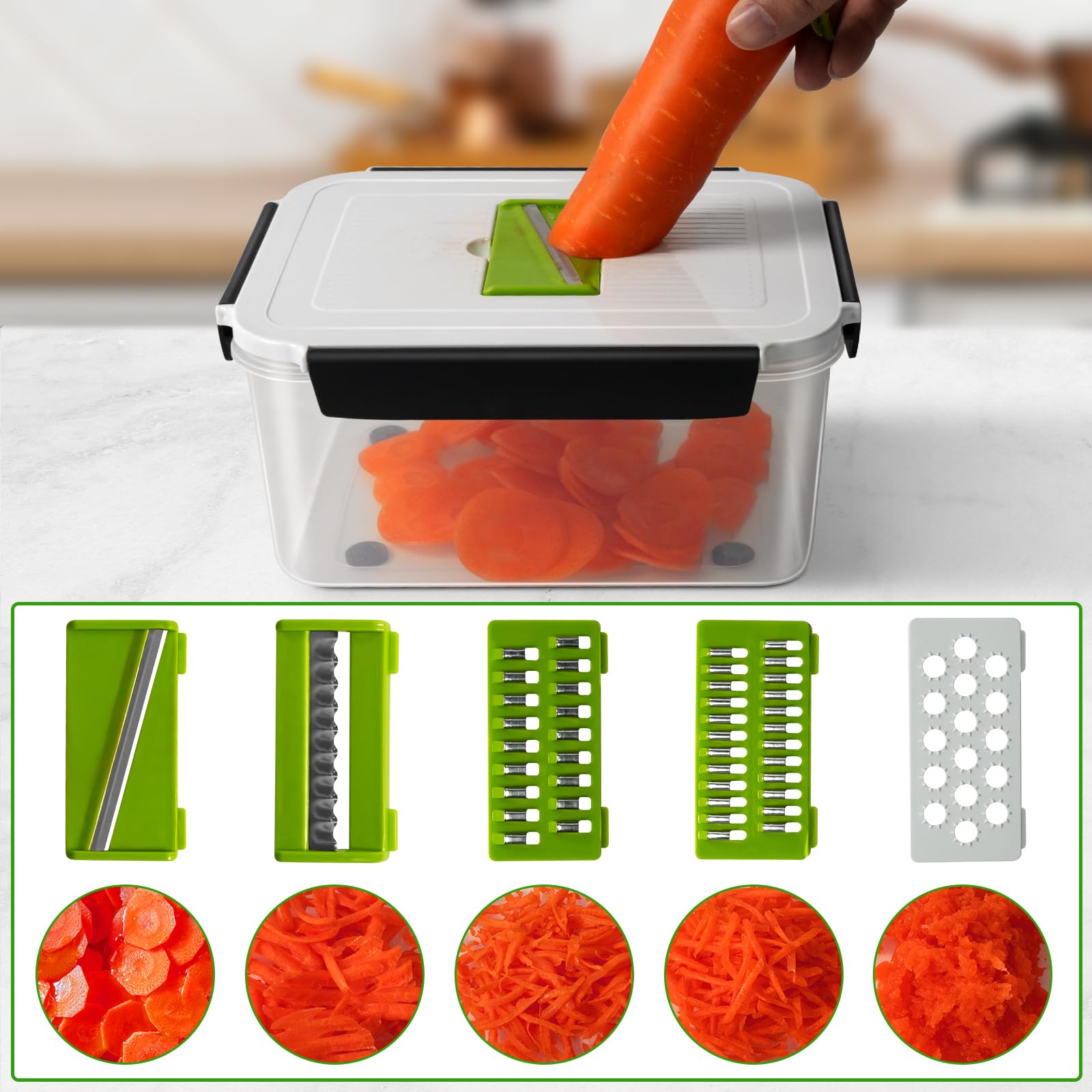 Freshmage fridge container with lid helps organized fruit storage.