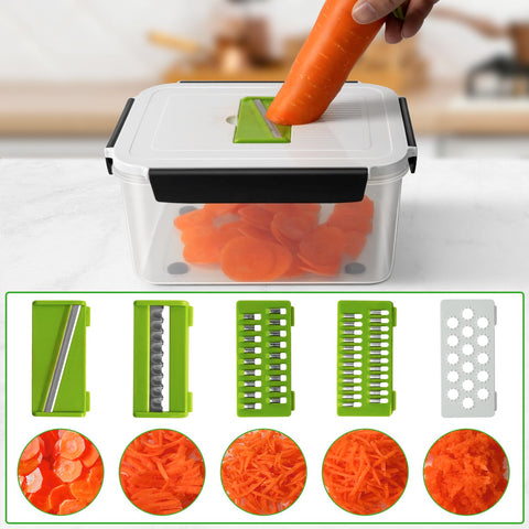 Freshmage fridge container with lid helps organized fruit storage.