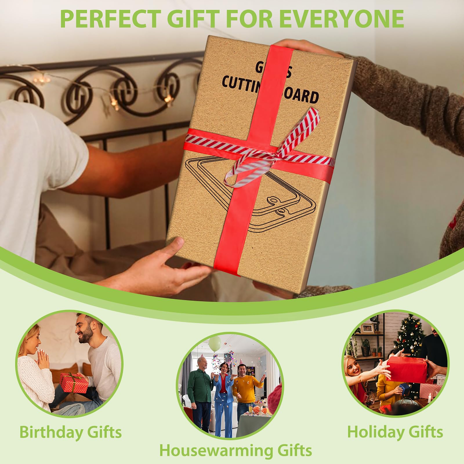 Freshmage gift-worthy glass board for cooks, hosts, or home chefs