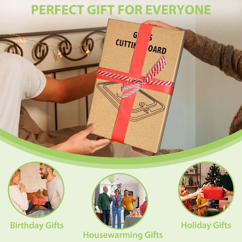Freshmage gift-worthy glass board for cooks, hosts, or home chefs