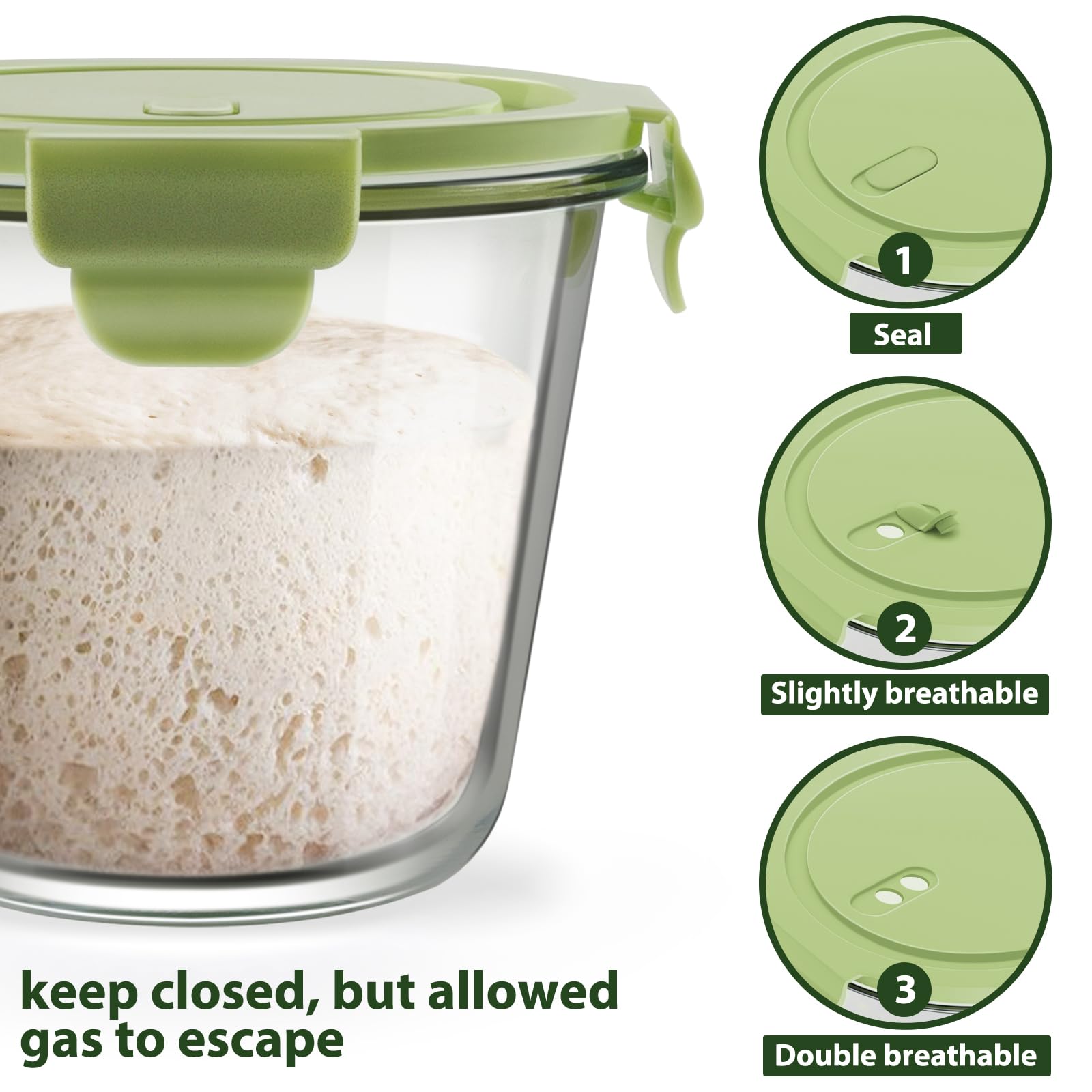 Freshmage leakproof lids with four locking tabs prevent spills