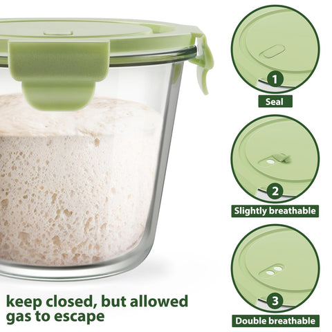 Freshmage leakproof lids with four locking tabs prevent spills