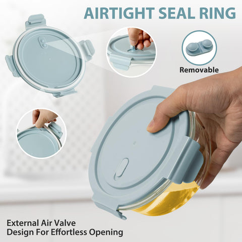 Freshmage leakproof lid with four locking tabs prevents spills.
