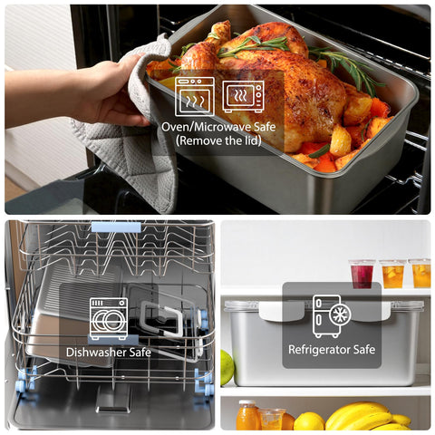 Freshmage portable meal prep container with dual handles for on-the-go meals.