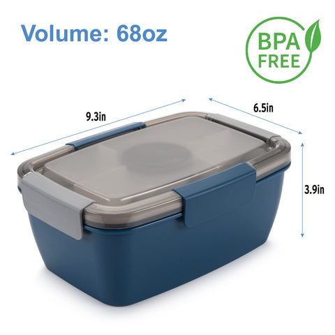 Freshmage portable salad box ready for work or travel in a bag.