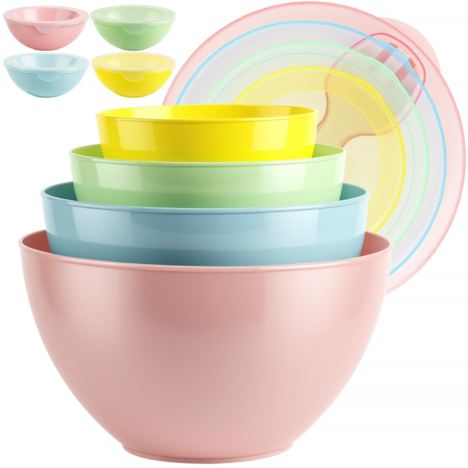 Freshmage space-saving nesting design reduces cabinet clutter.