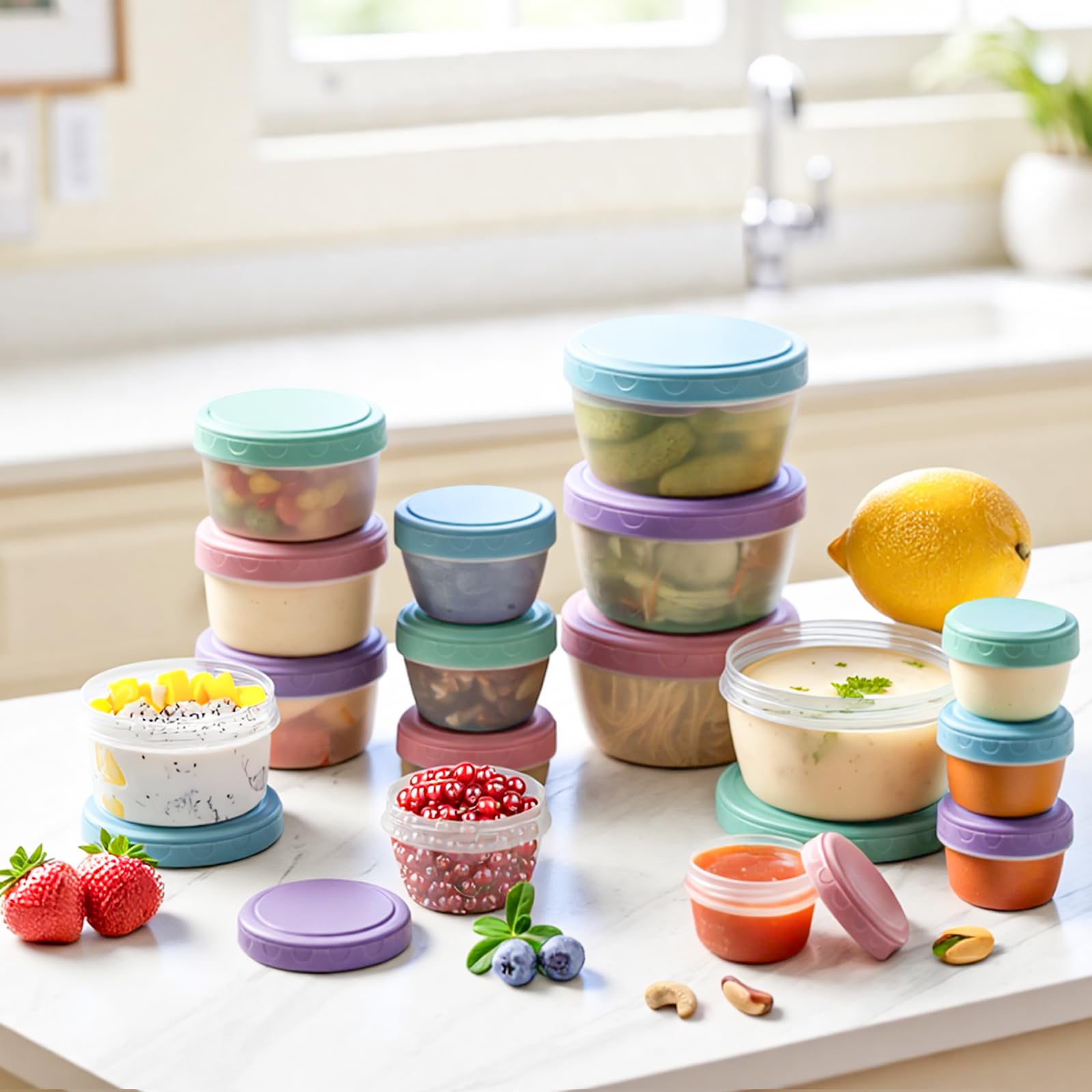 Freshmage stackable design keeps freezers and cupboards organized