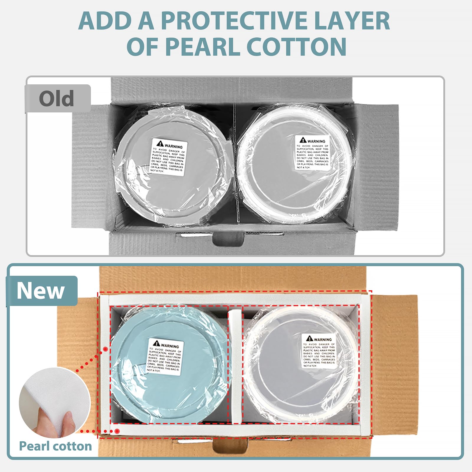 Freshmage tempered glass resists stains and odors for reuse.