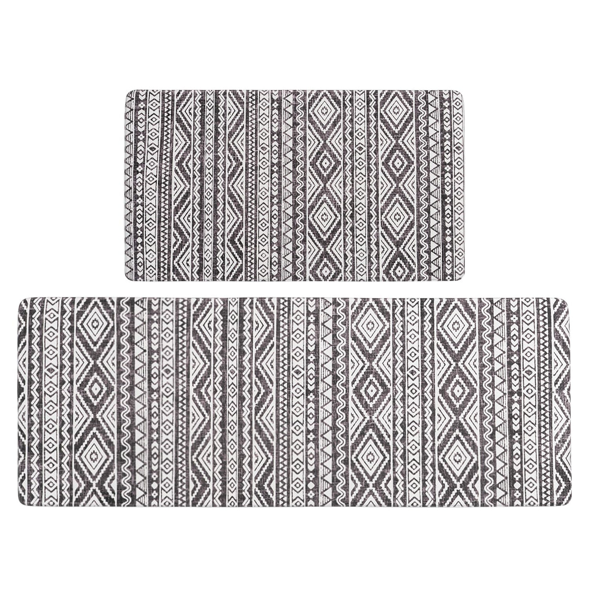 FreshMint anti-fatigue kitchen mats 2pc set front view for comfortable standing.