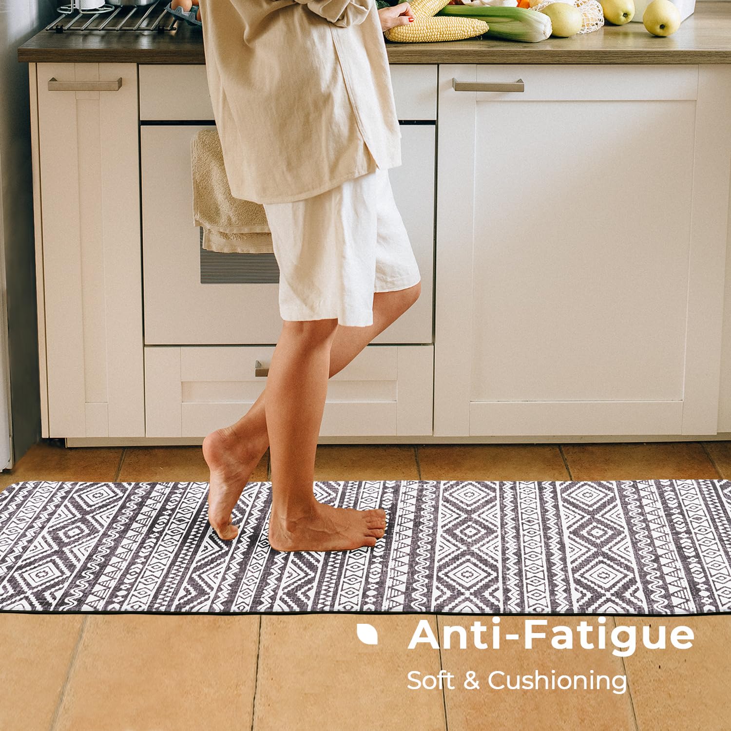 FreshMint mat with anti-slip backing prevents movement during cooking.